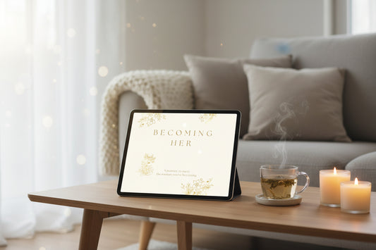 Becoming Her Journal - 90-day gratitude and self-development planner for women.